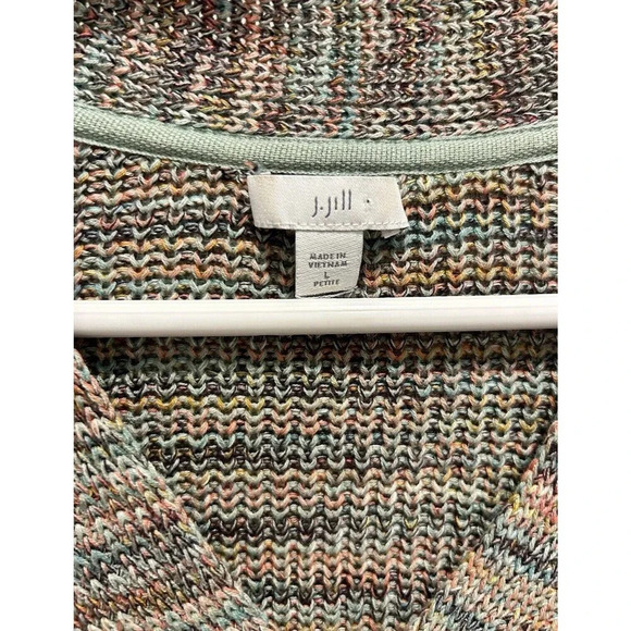 J. Jill Sweater Cotton Blend Multicolored Knit Women's‎ Size Large Petite - Picture 3 of 6
